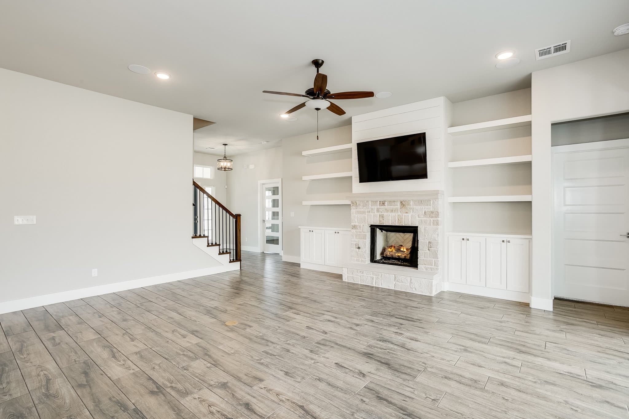 Built-In Fireplace Wall