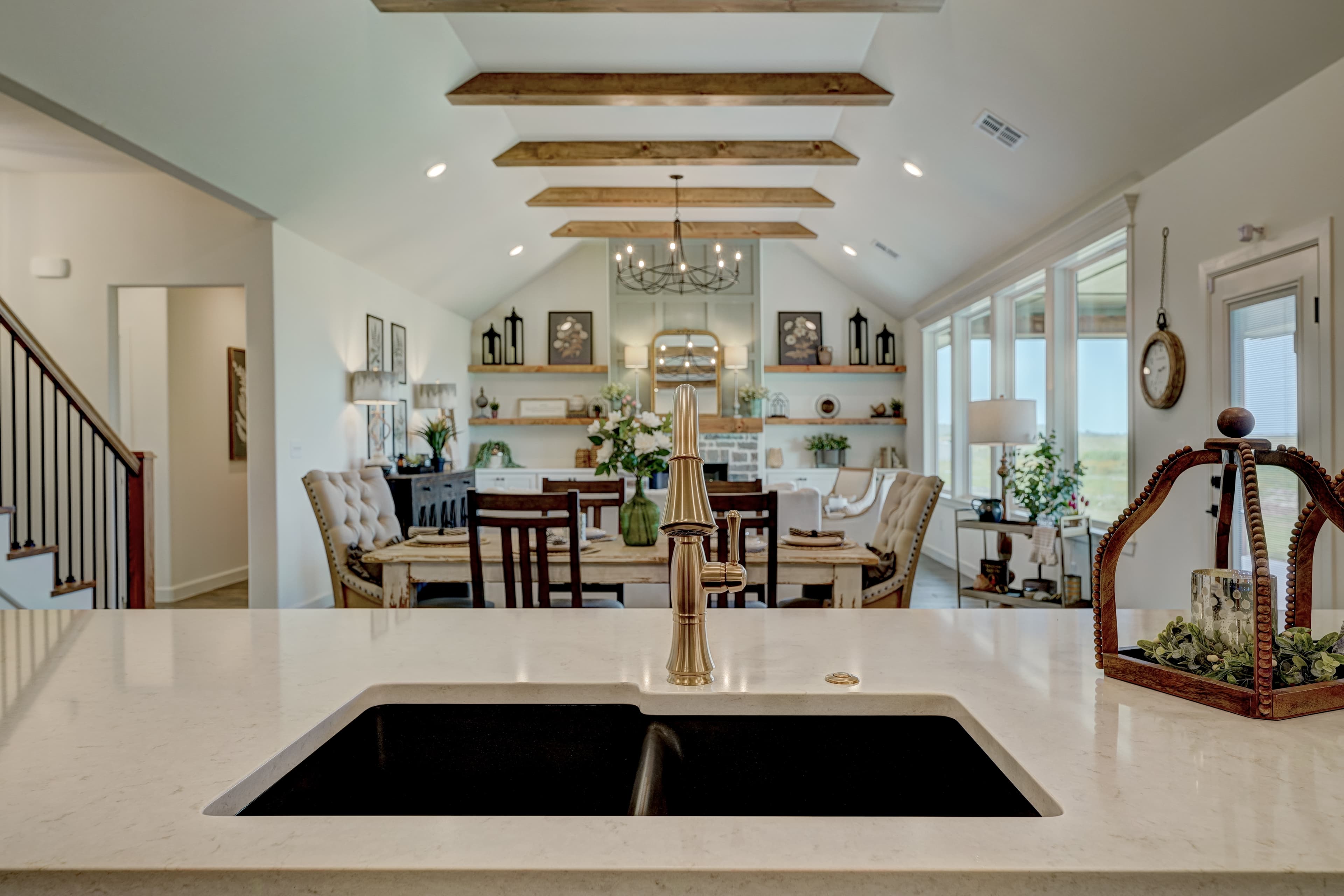 Vaulted Beam Kitchen