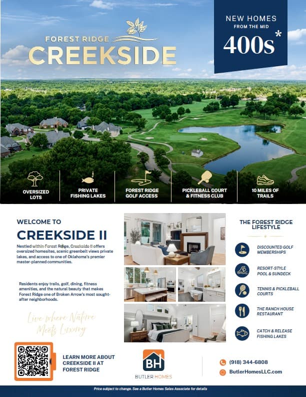 Creekside community by Butler Homes